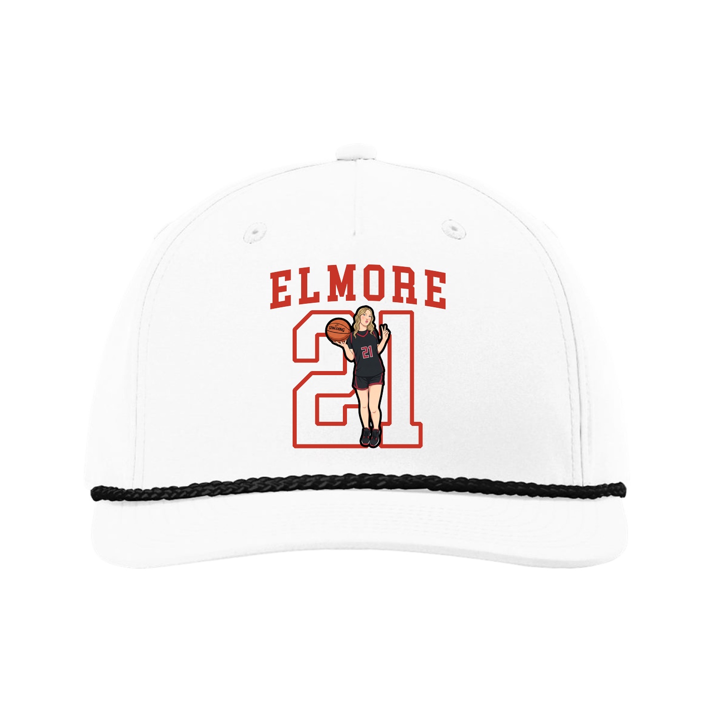 Five-Panel Classic Rope Cap — Shirsey in White