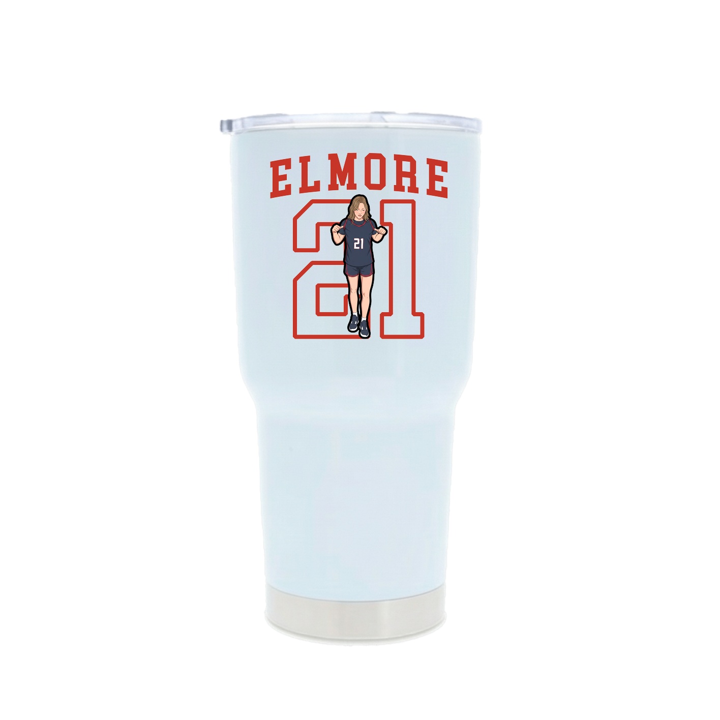 30oz Stainless Steel Tumbler — Shirsey in White