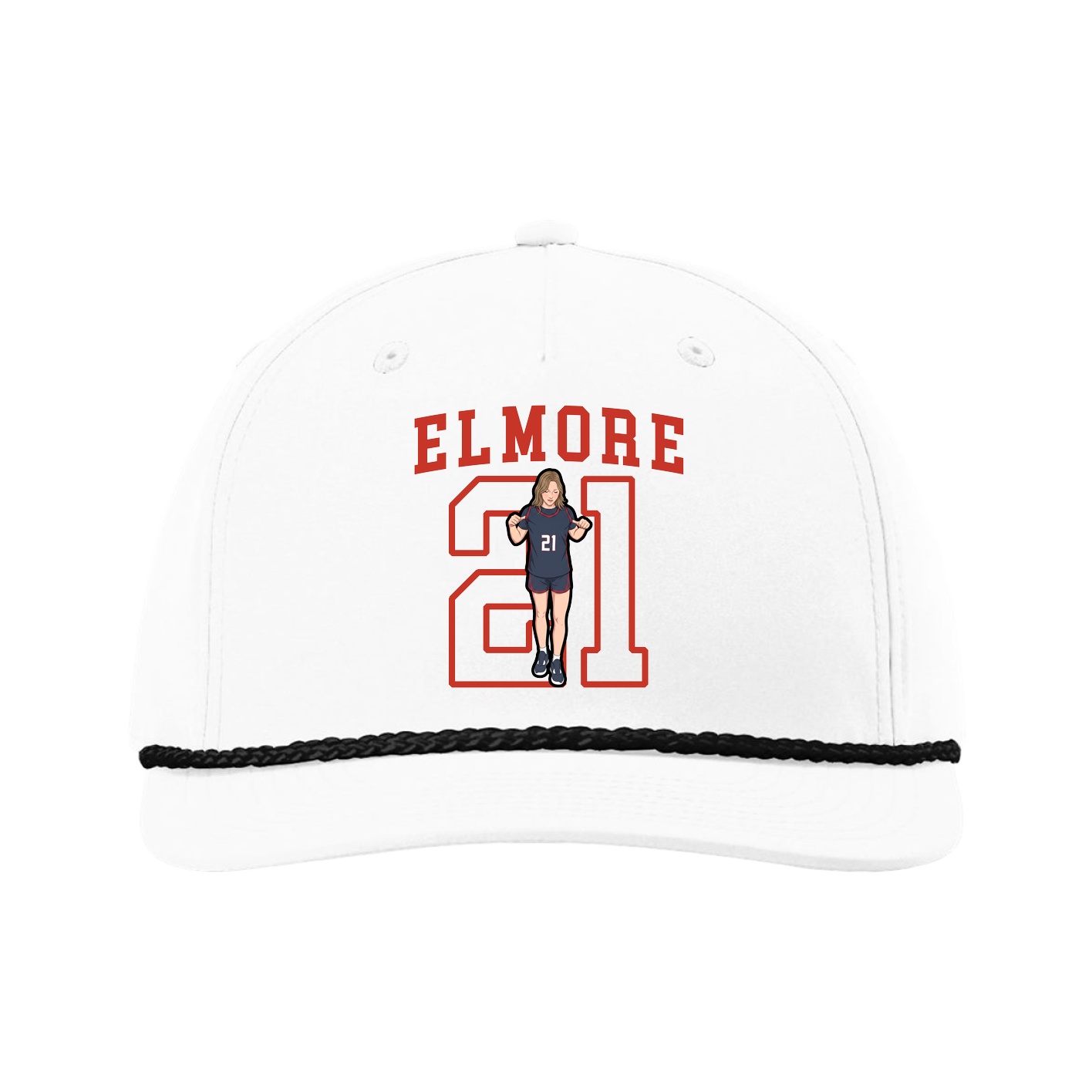 Five-Panel Classic Rope Cap — Shirsey in White