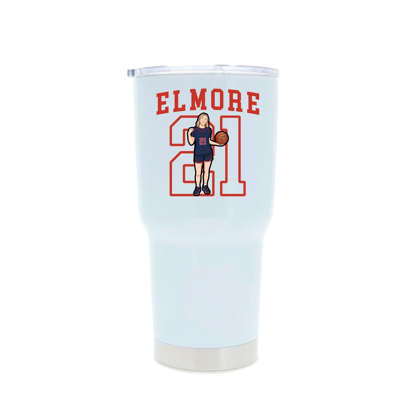 30oz Stainless Steel Tumbler — Shirsey in White