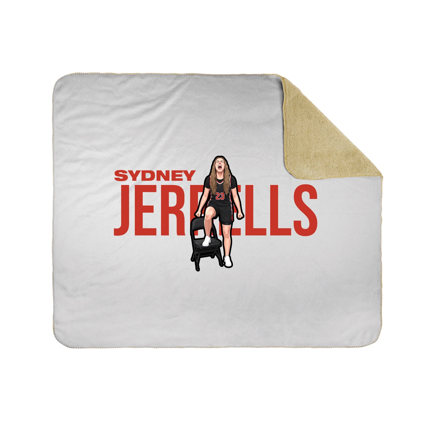 Throw Blanket — Player Name in White