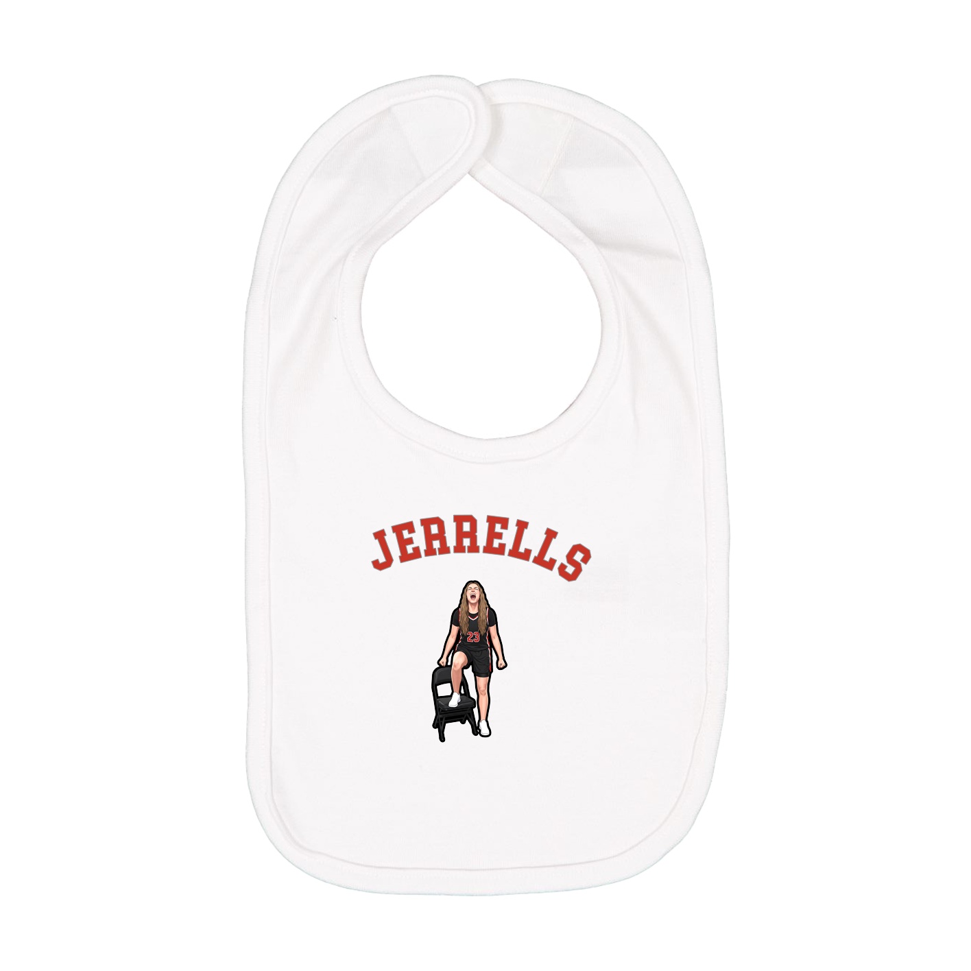 Infant Bib — Shirsey Arch in White