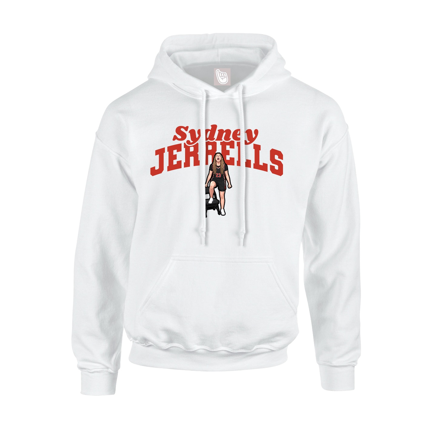 Youth Hoodie — Signature Arch in White