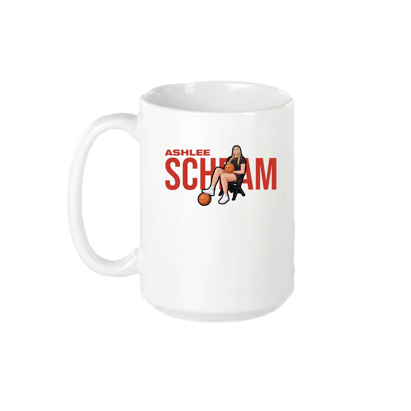 15oz Coffee Mug — Player Name in White