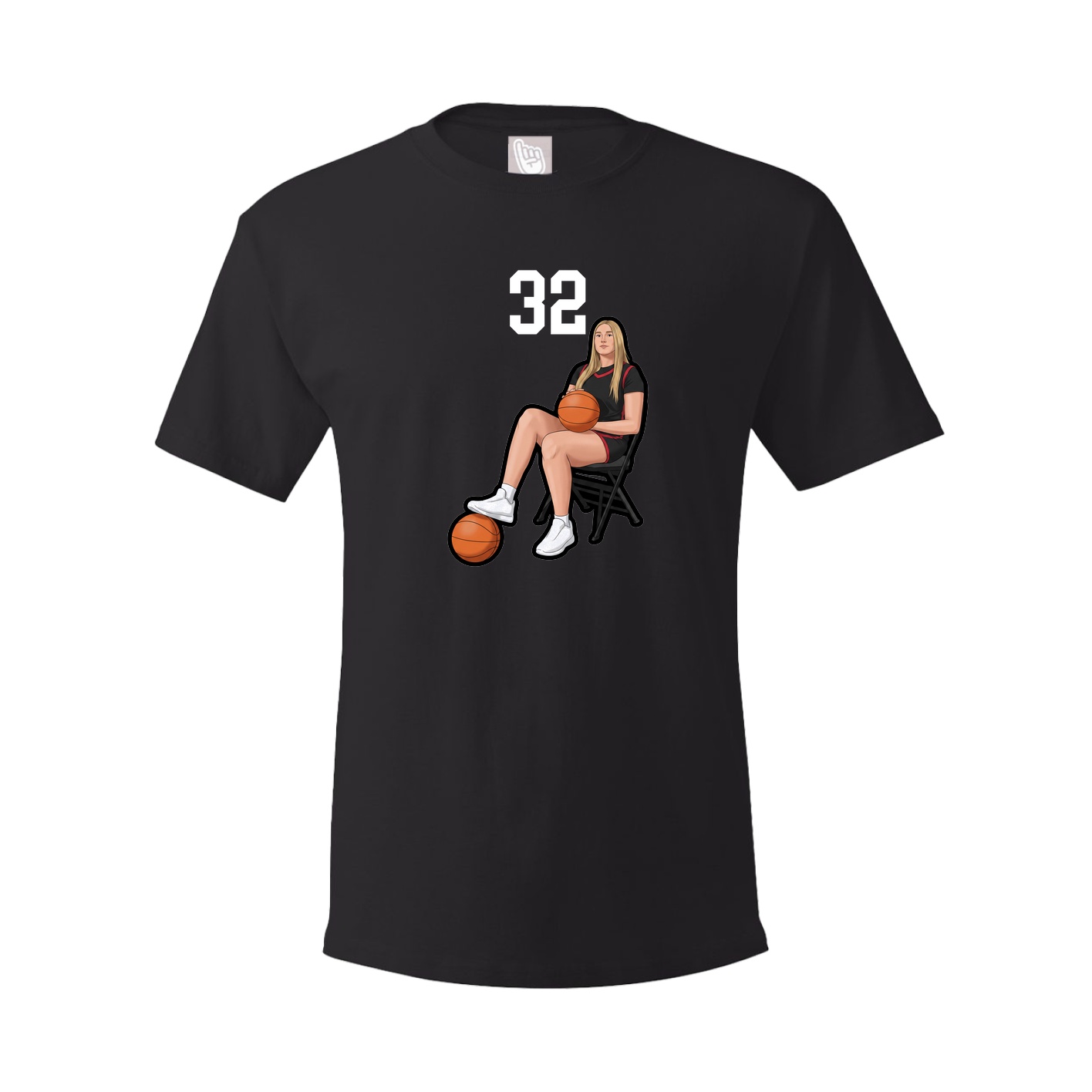 Youth Tee — Number Top in Black