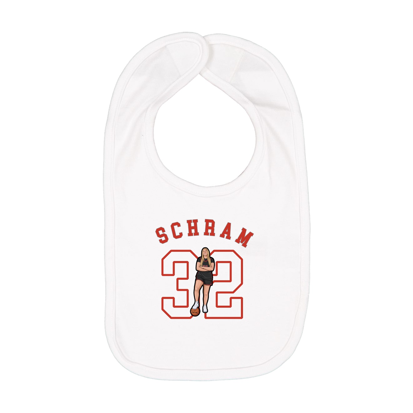 Infant Bib — Shirsey Arch in White