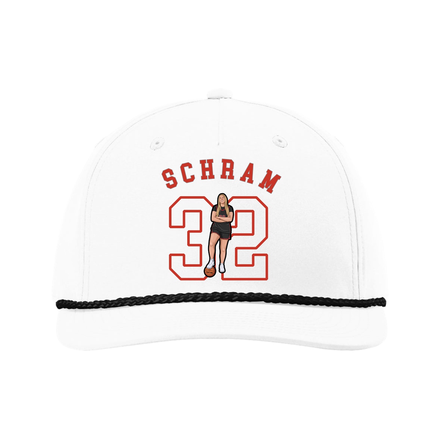 Five-Panel Classic Rope Cap — Shirsey Arch in White