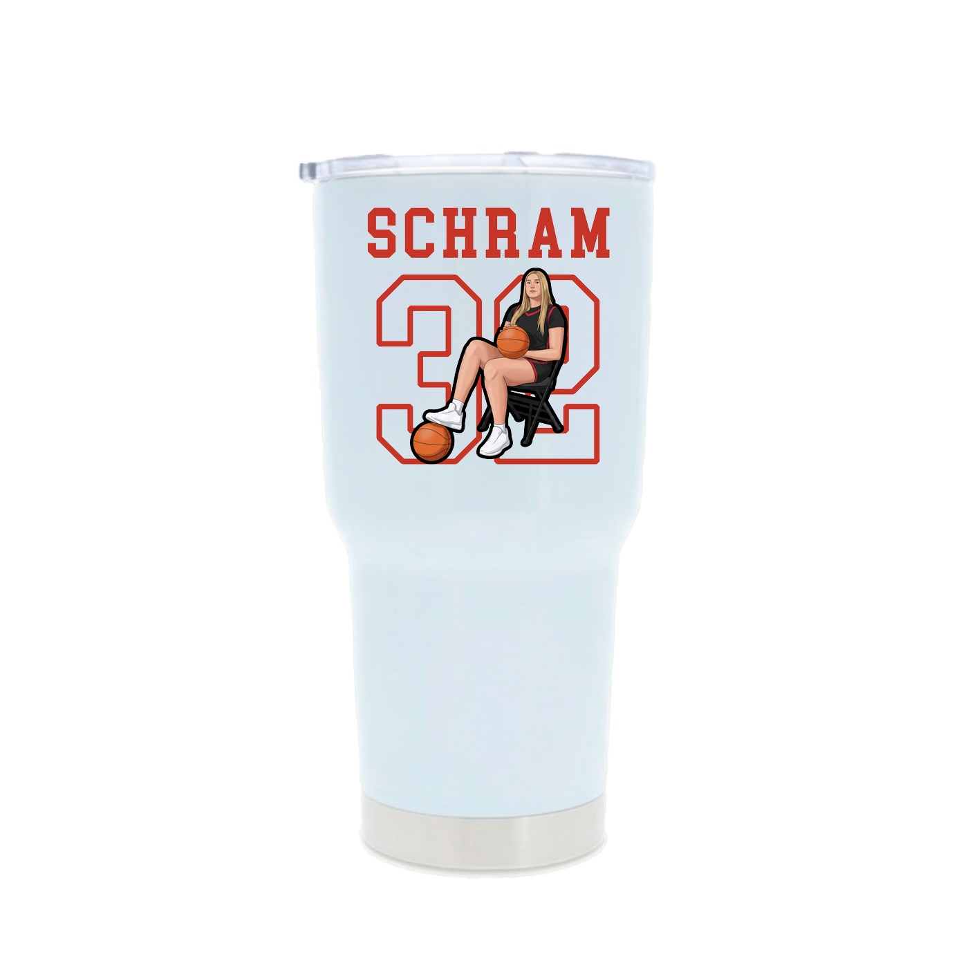 30oz Stainless Steel Tumbler — Shirsey in White