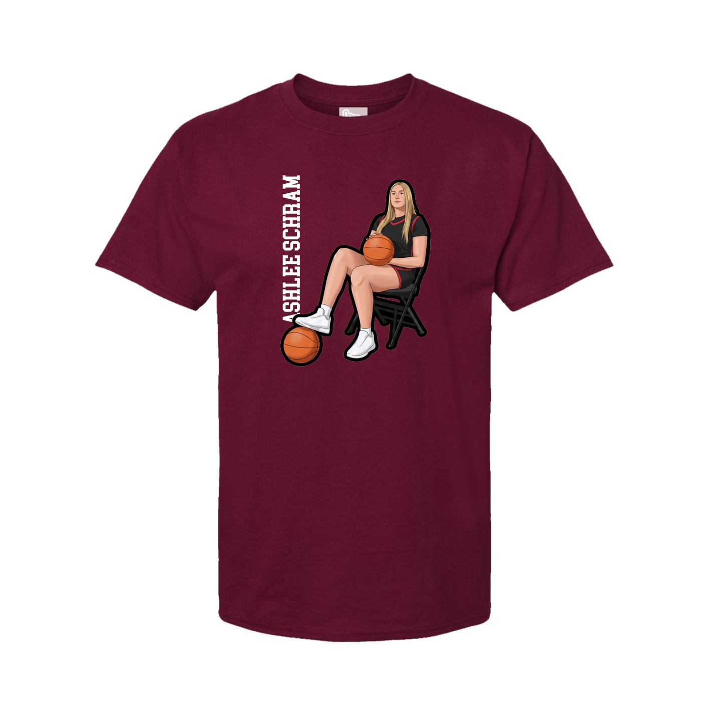 Tee — Name Vertical in Cardinal
