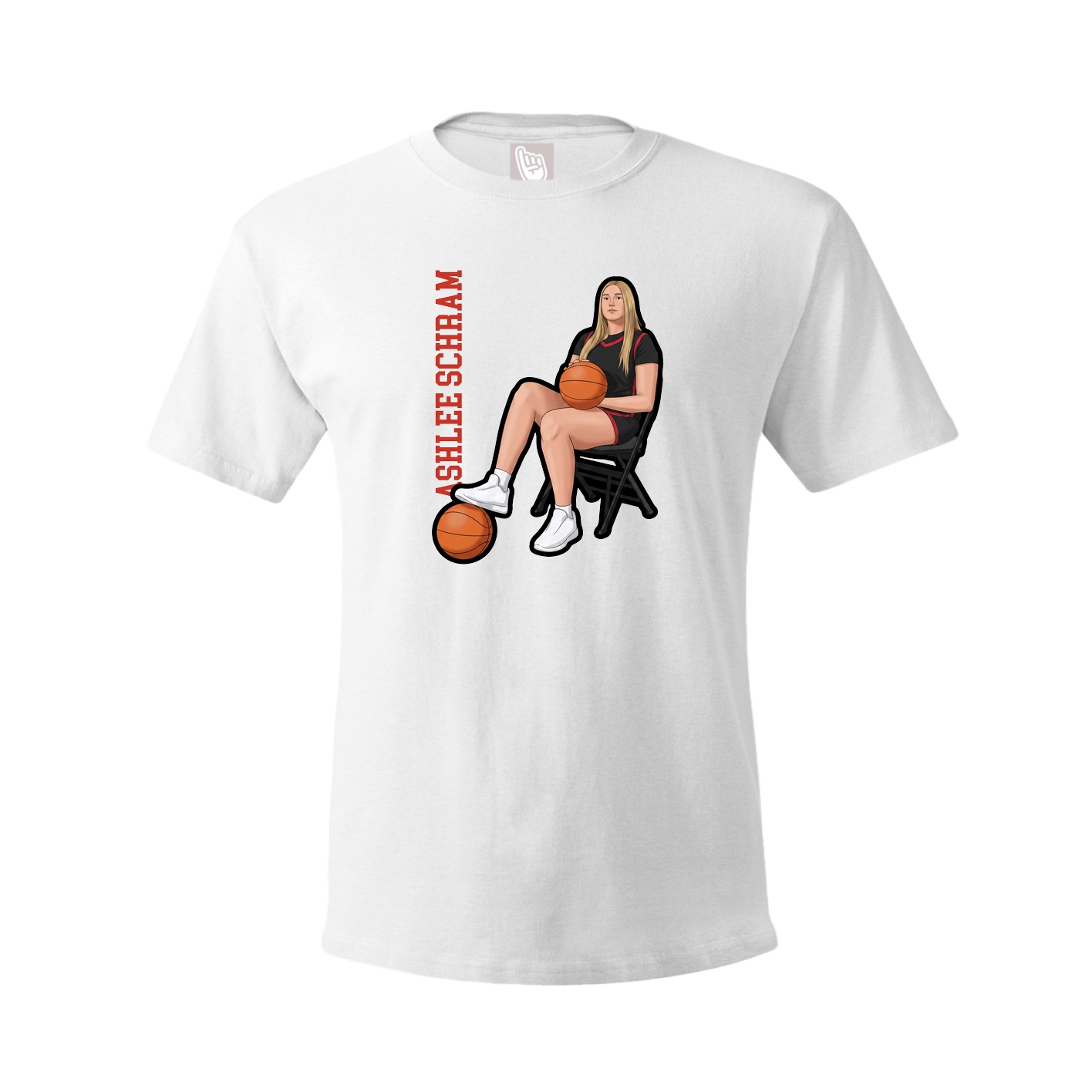 Youth Tee — Name Vertical in White