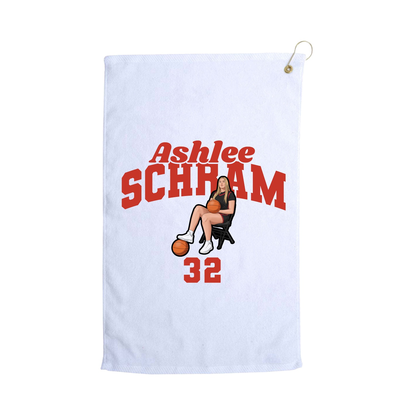 Golf Towel — Signature Arch in White