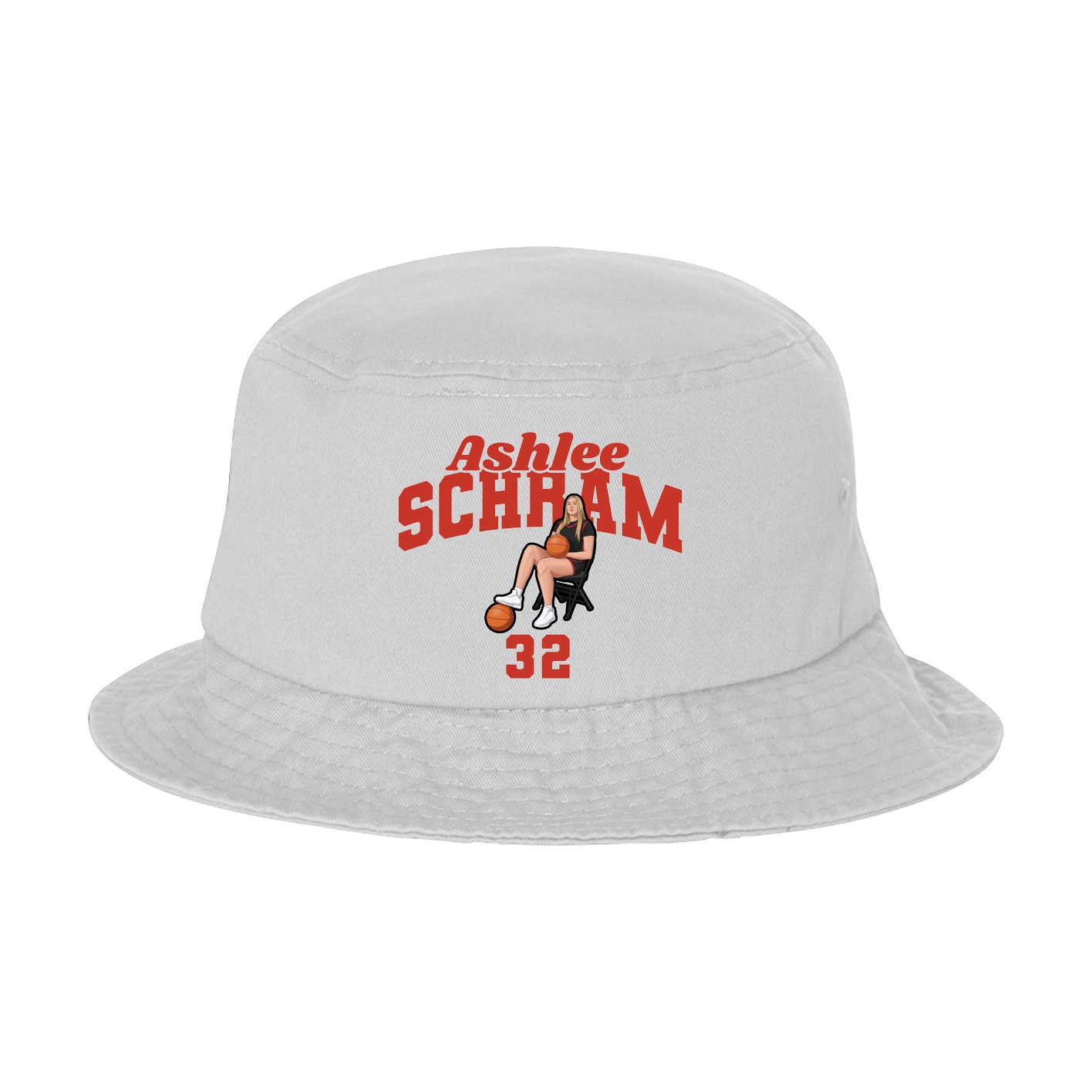 Bucket Cap — Signature Arch in White