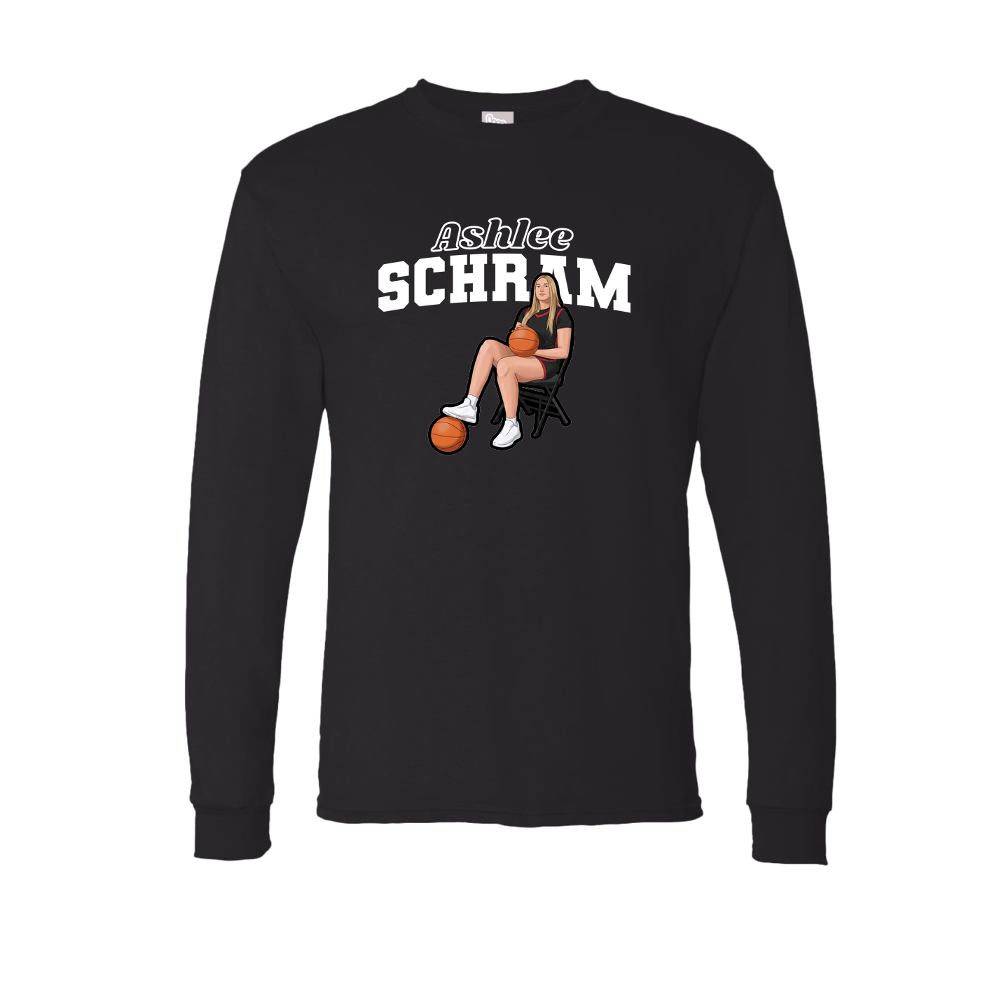 Long Sleeve Tee — Name Arch in Black