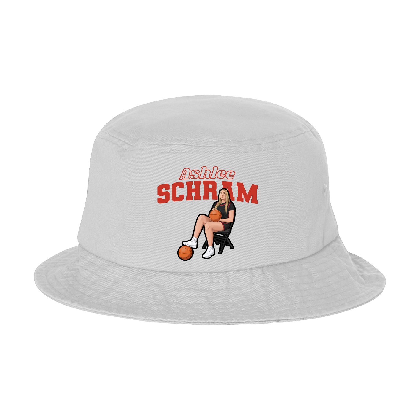 Bucket Cap — Name Arch in White