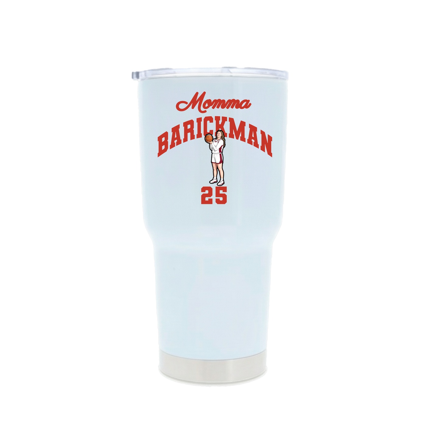 30oz Stainless Steel Tumbler — Mothers Day Arch in White