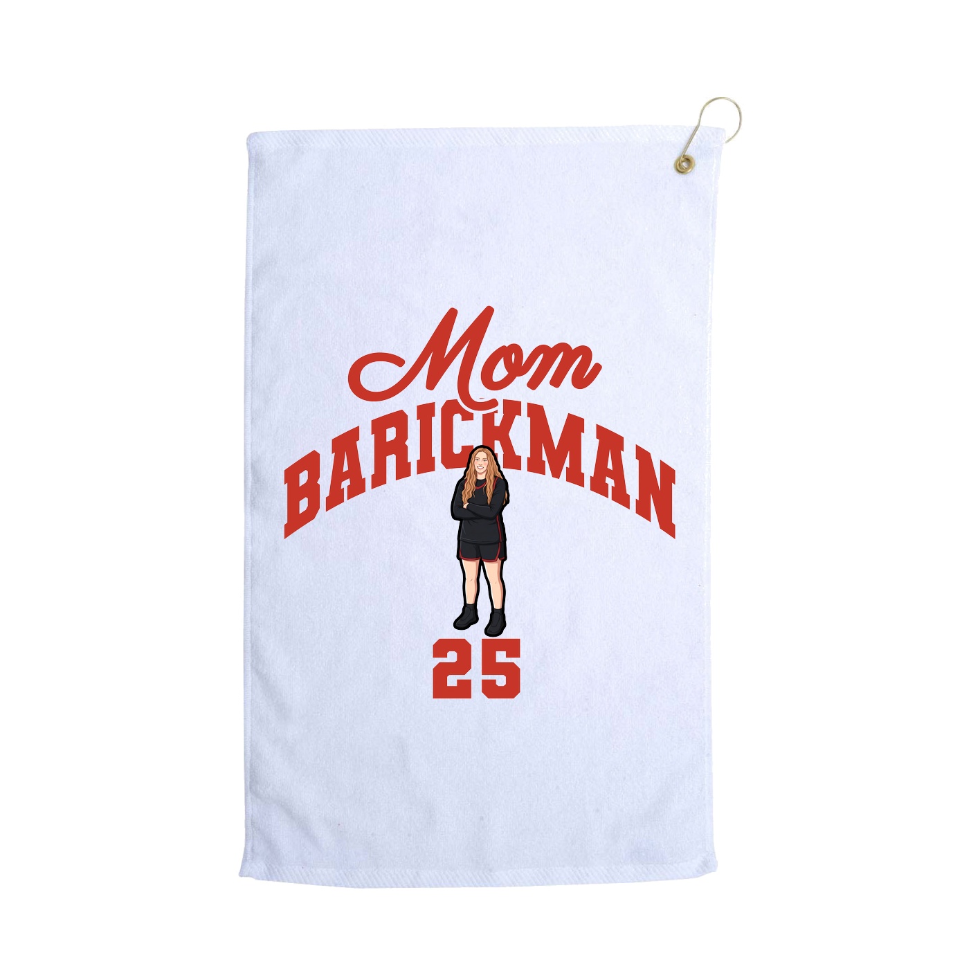 Golf Towel — Mothers Day Arch in White