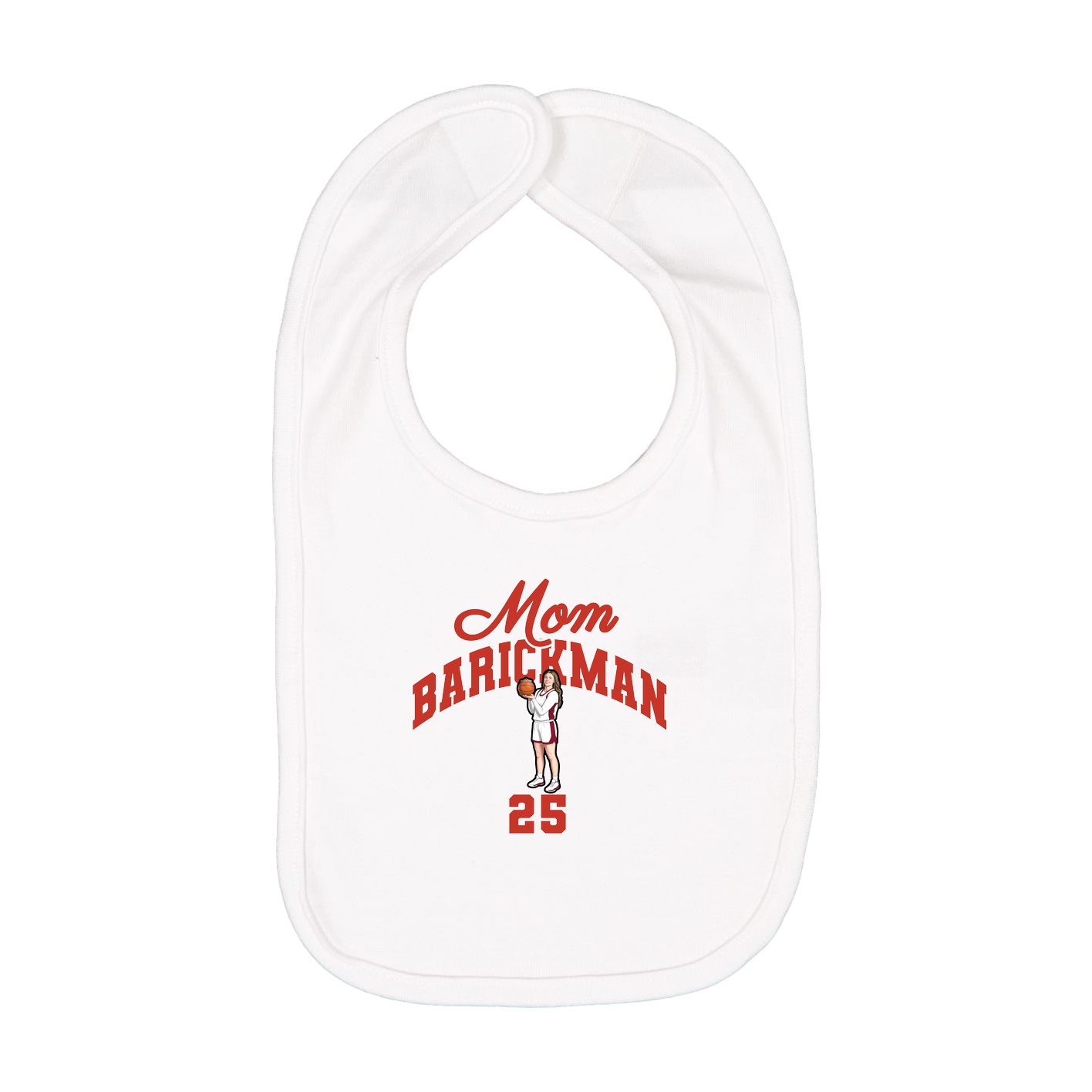 Infant Bib — Mothers Day Arch in White
