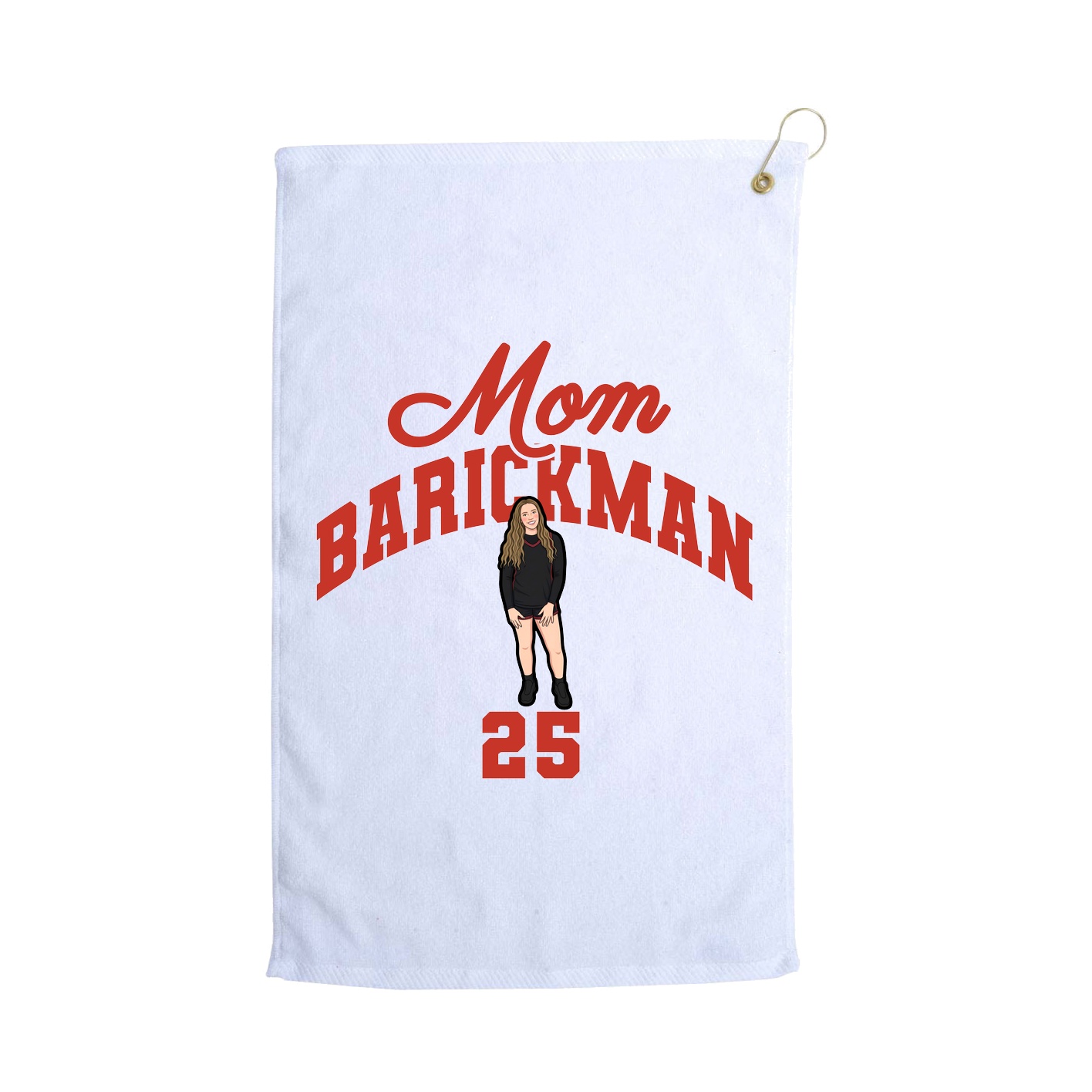 Golf Towel — Mothers Day Arch in White