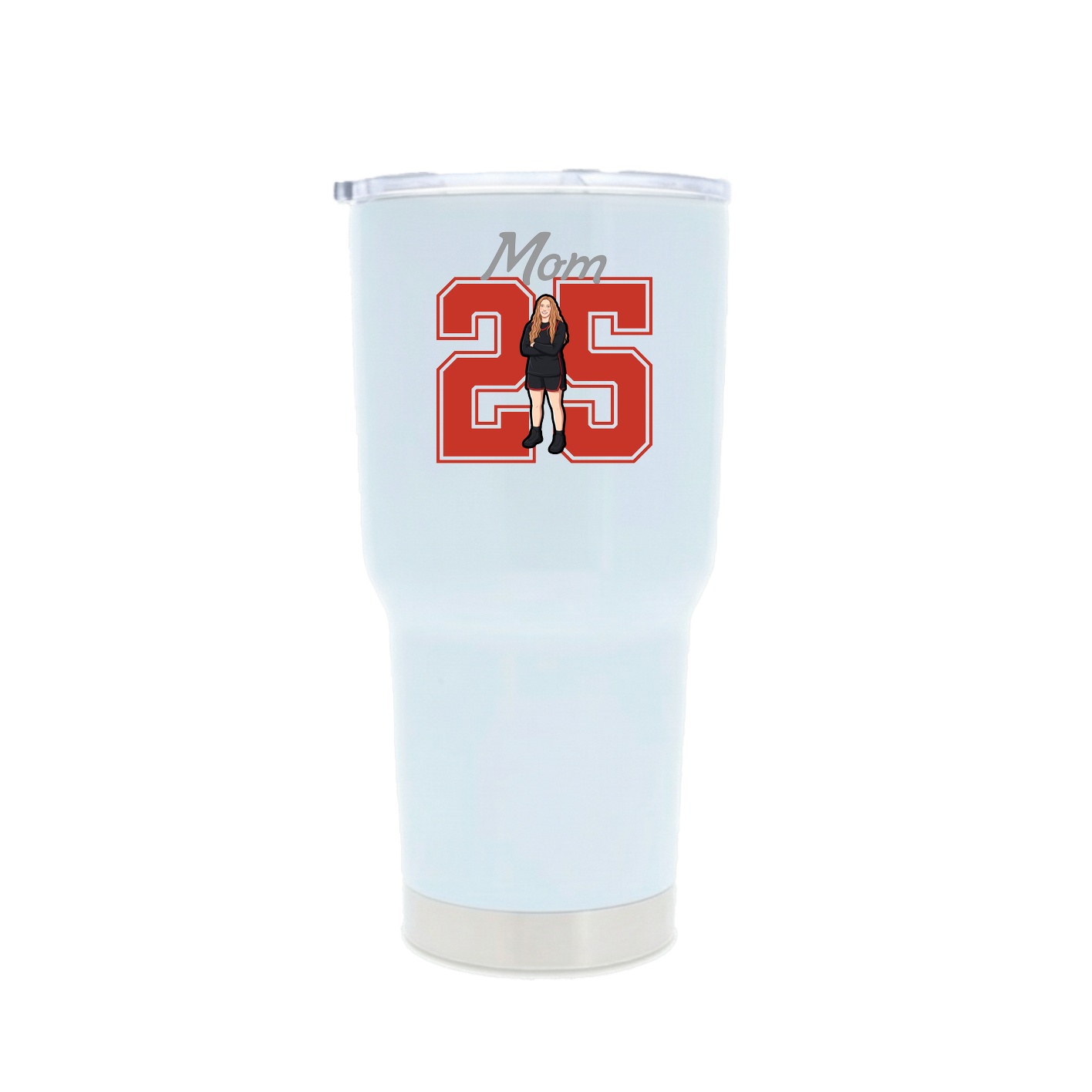 30oz Stainless Steel Tumbler — Mothers Day Shirsey in White