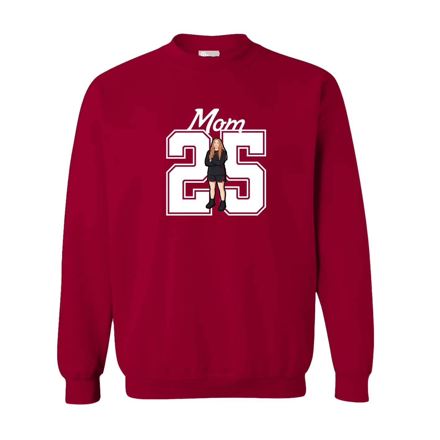 Fleece Crew — Mothers Day Shirsey in Cardinal