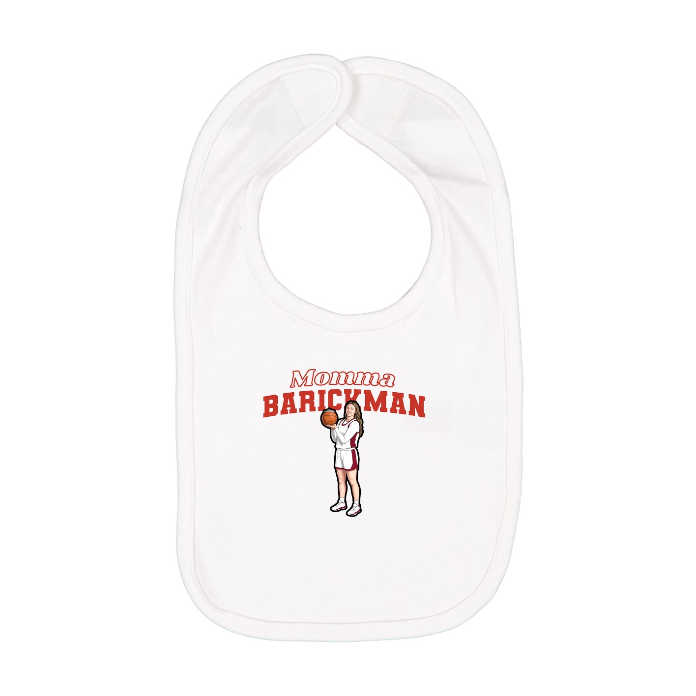 Infant Bib — Mothers Day Block in White