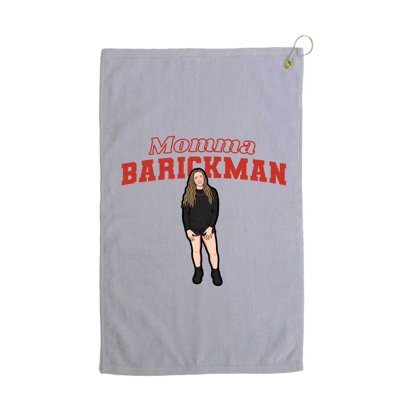 Golf Towel — Mothers Day Block in Grey