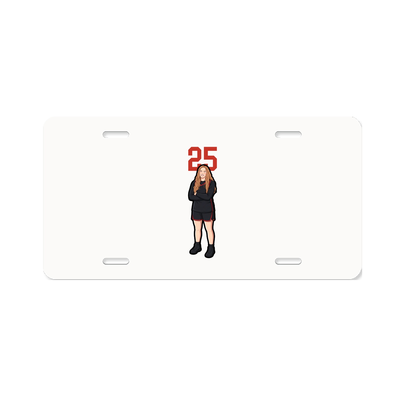 License Plate — Number Top in Classic