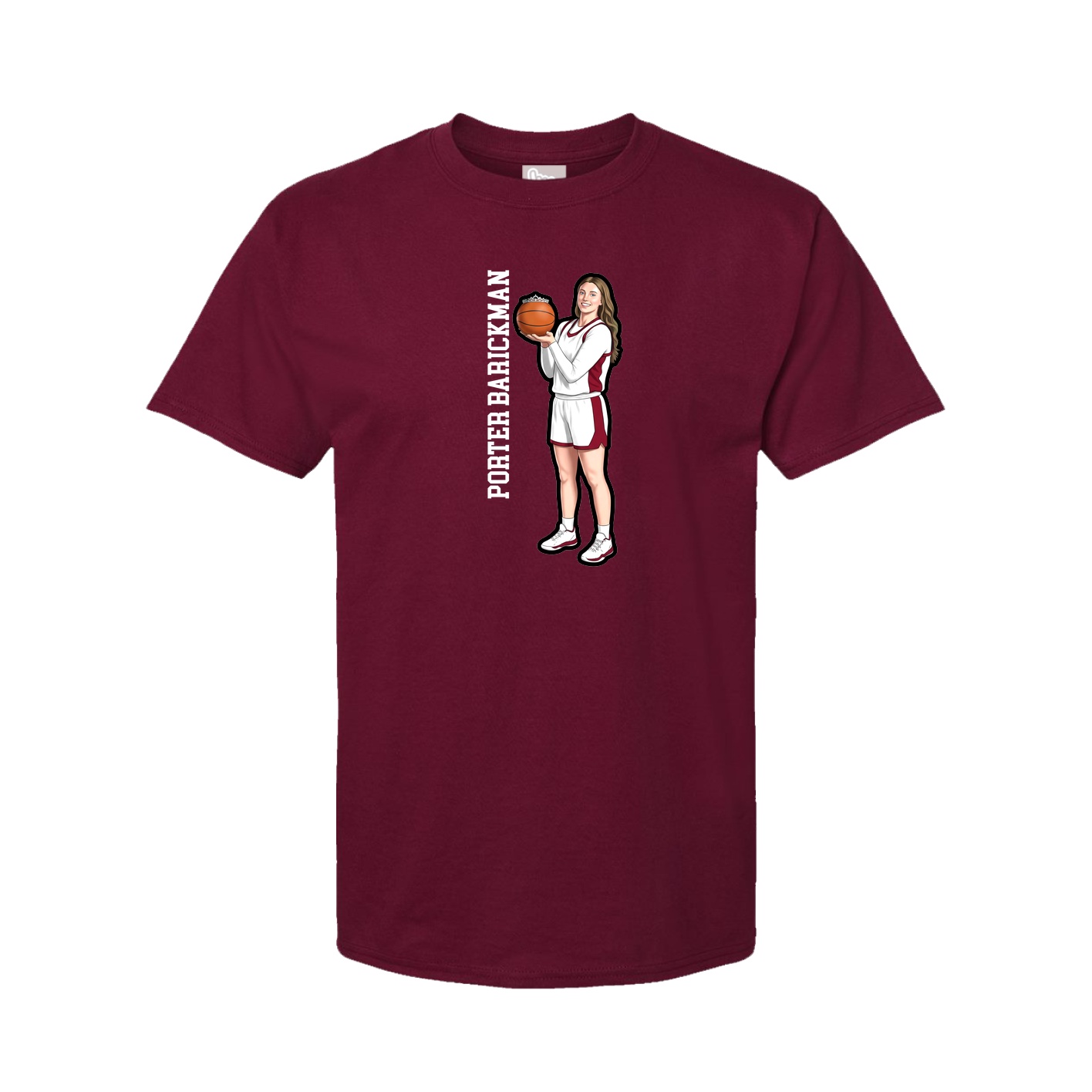 Tee — Name Vertical in Cardinal