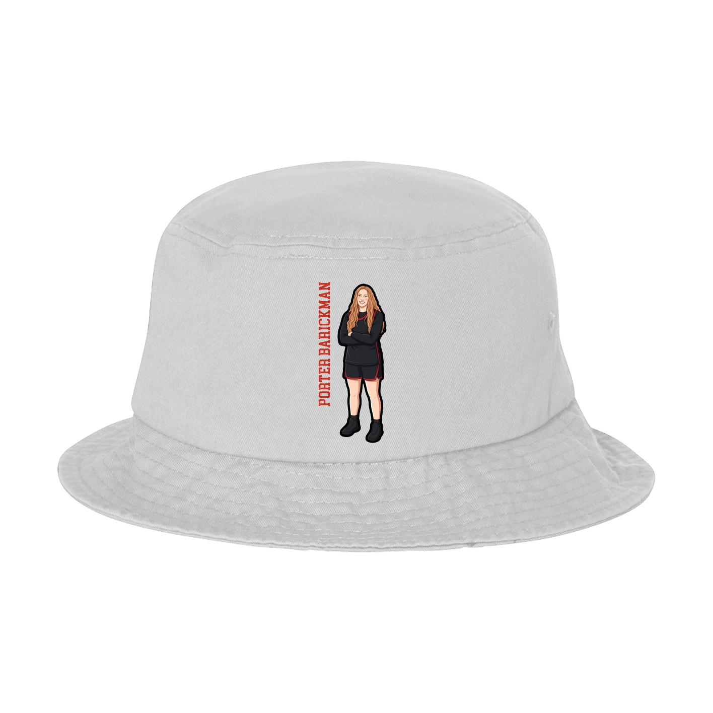 Bucket Cap — Name Vertical in White