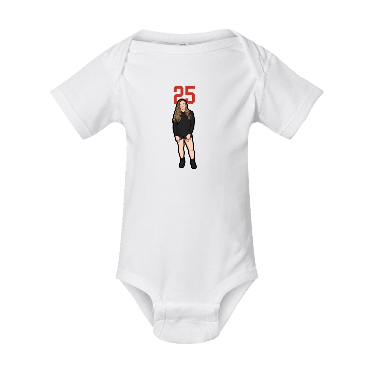 Baby Onesie — Number Top in White