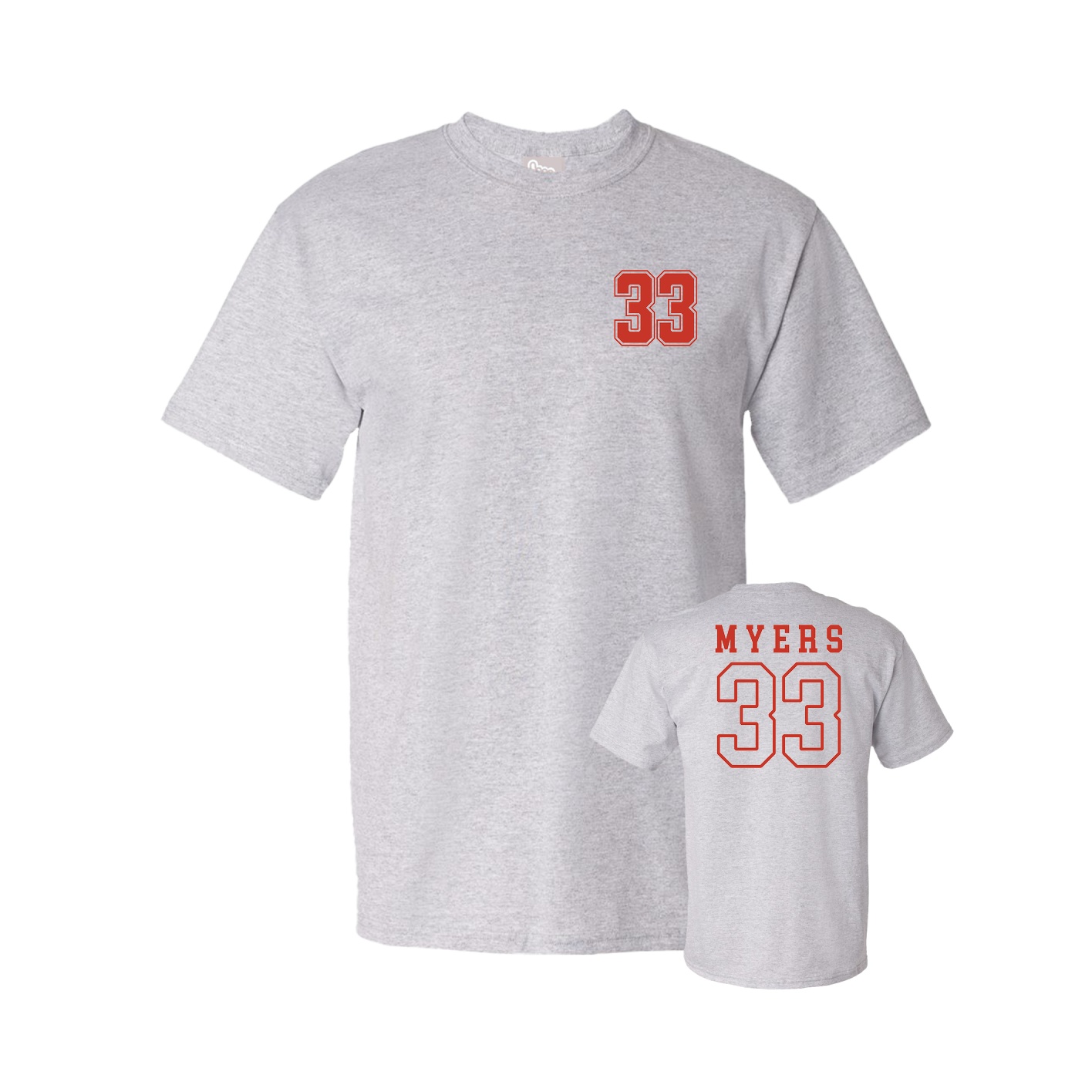Youth Tee — Chest Back in Grey