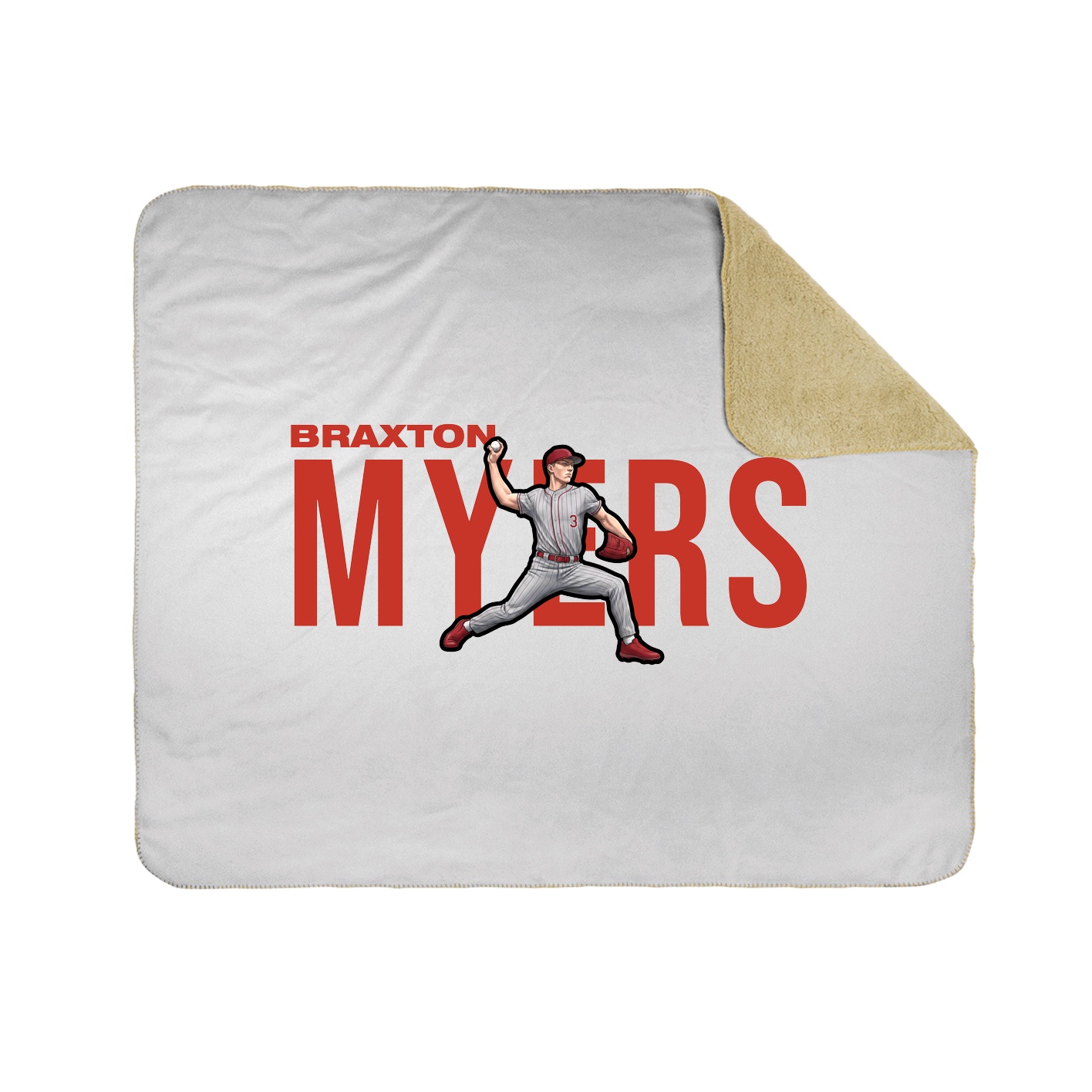 Throw Blanket — Player Name in White