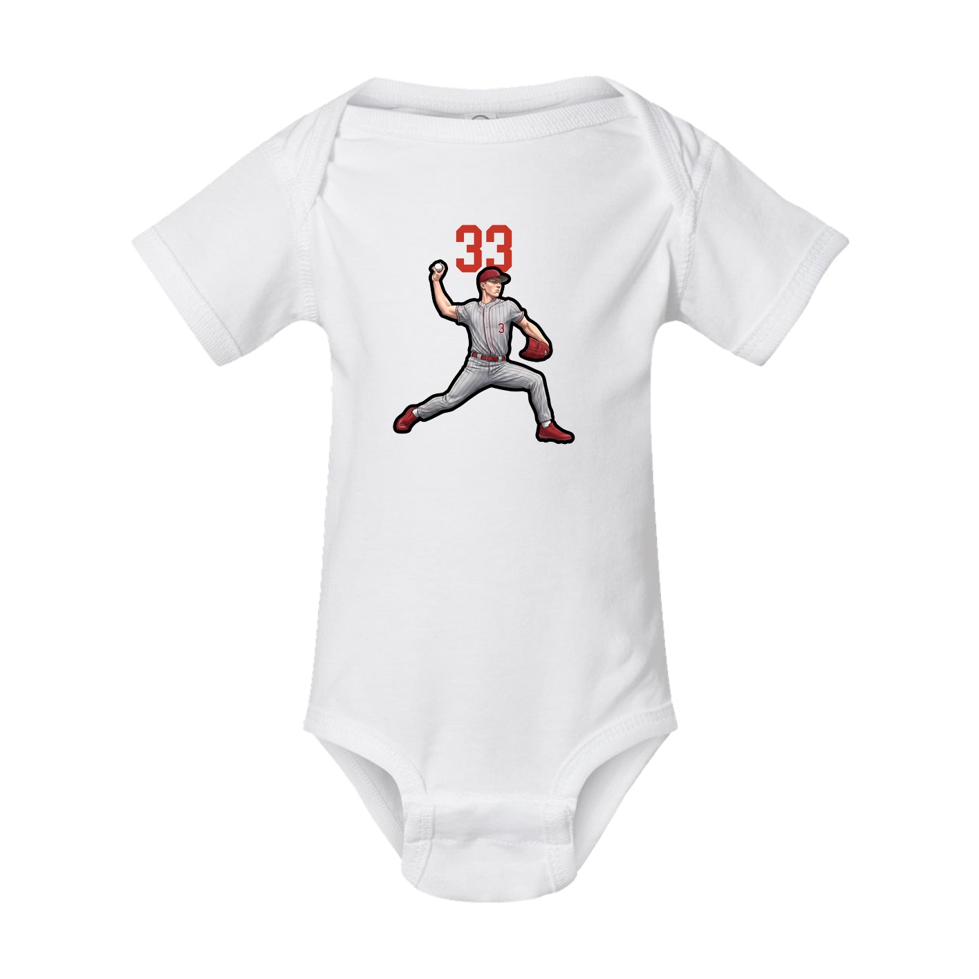 Baby Onesie — Number Top in White