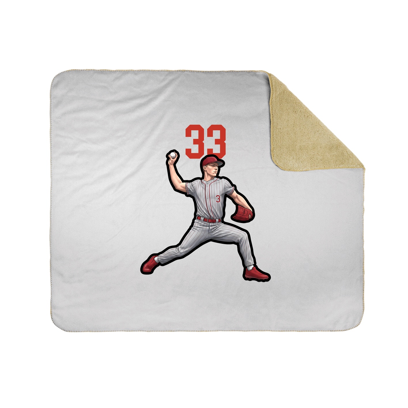 Throw Blanket — Number Top in White
