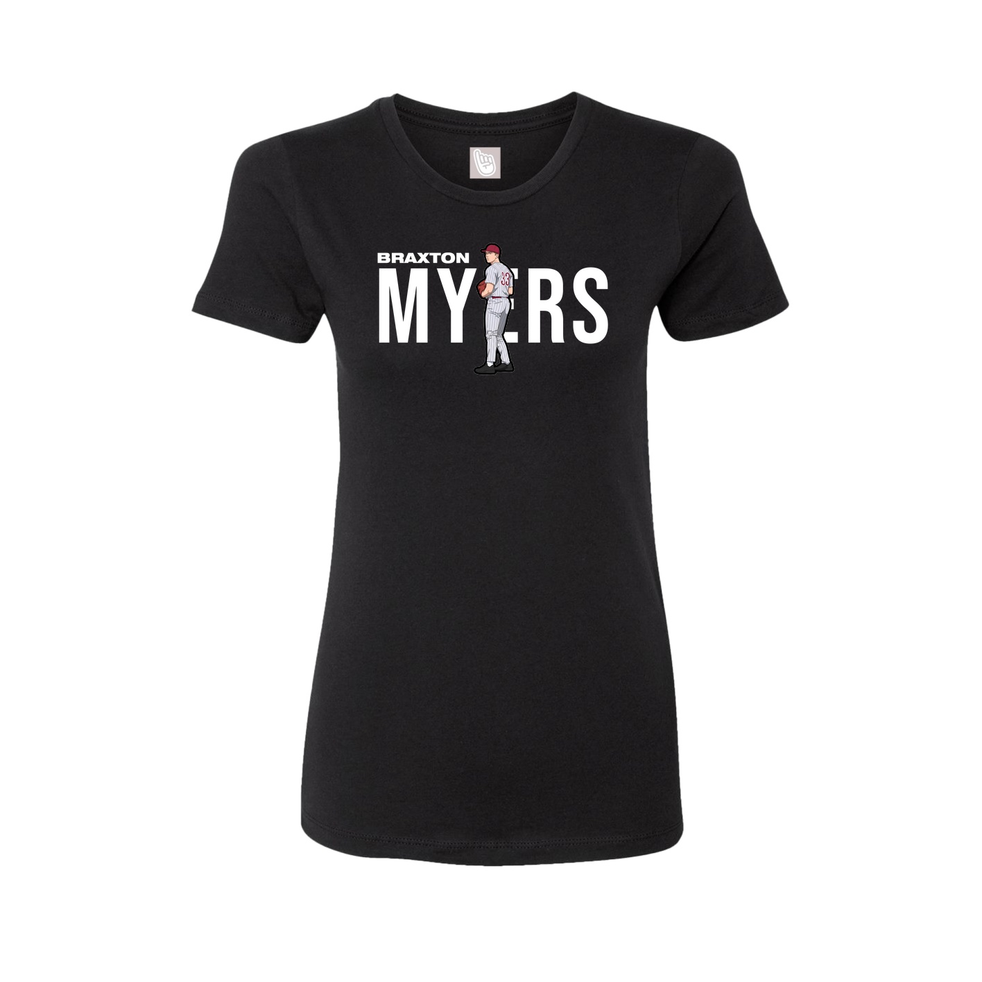 Fitted Women's Tee — Player Name in Black