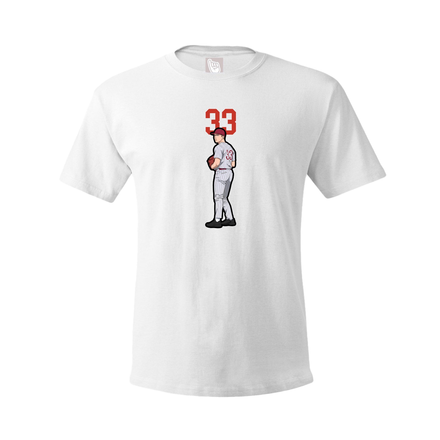 Youth Tee — Number Top in White