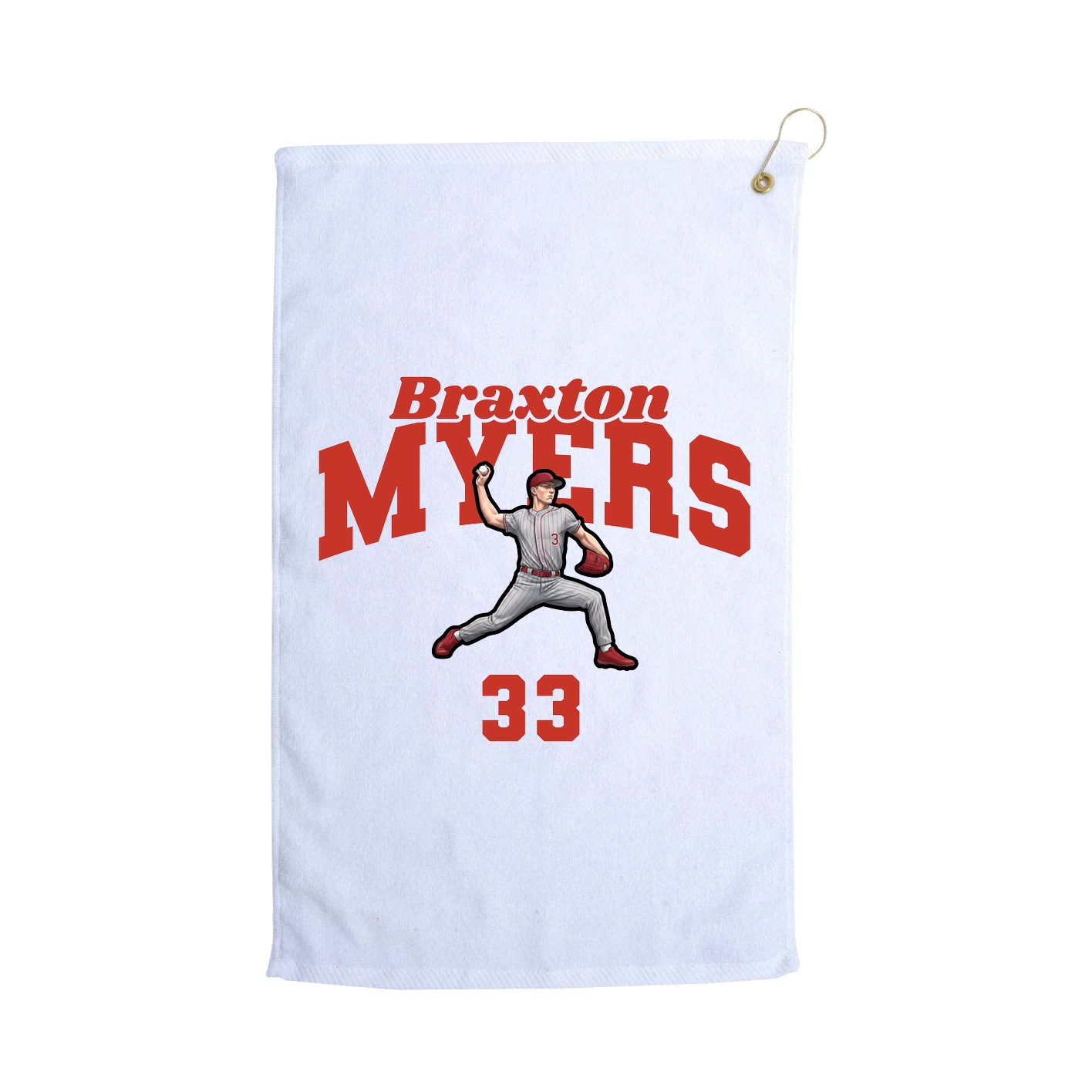 Golf Towel — Signature Arch in White