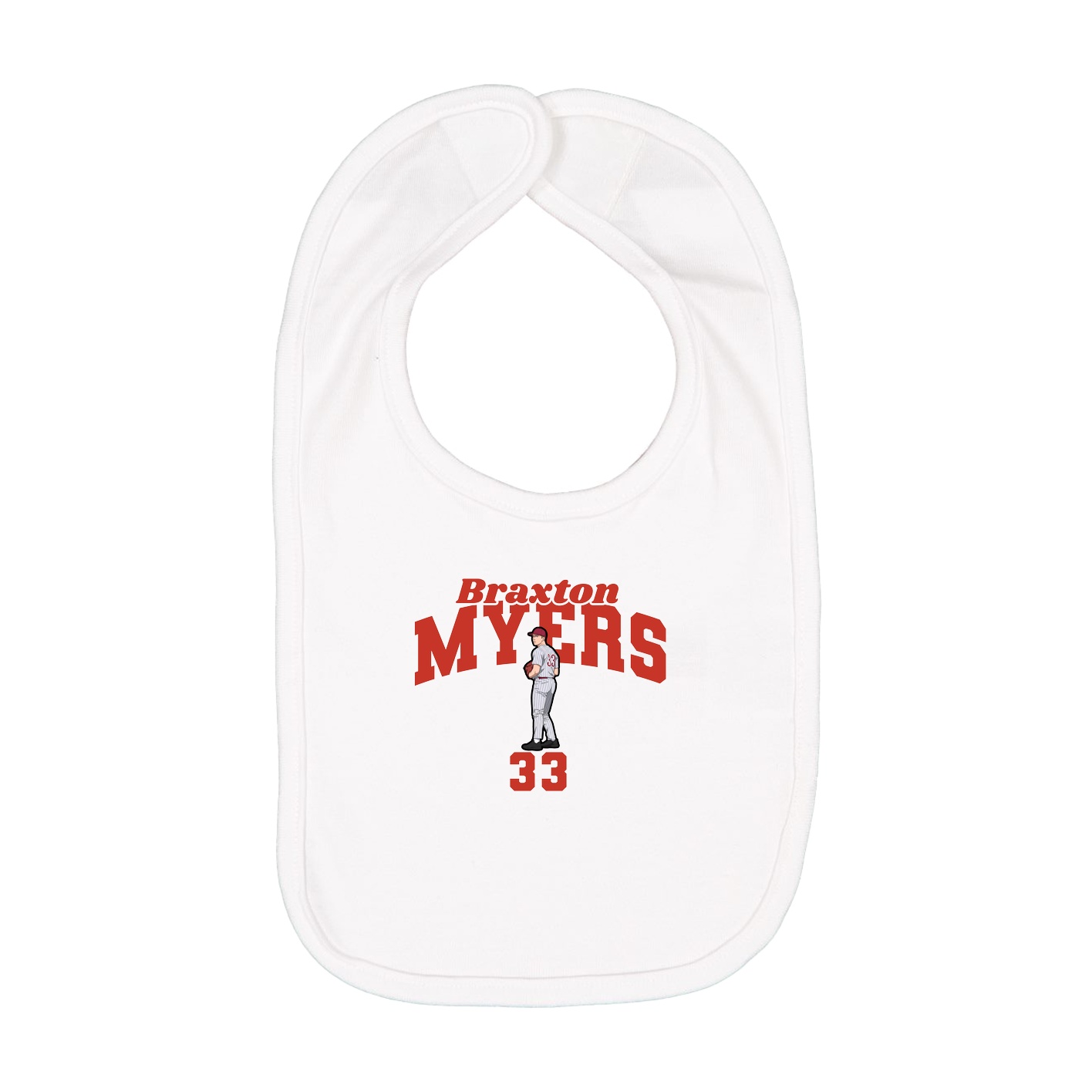 Infant Bib — Signature Arch in White