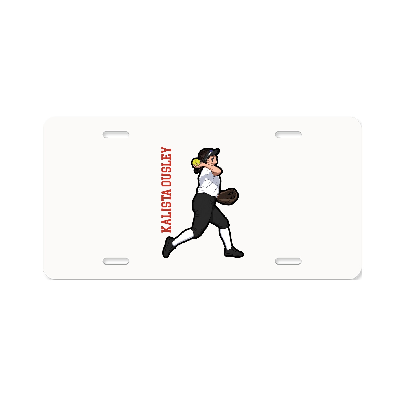 License Plate — Name Vertical in Classic