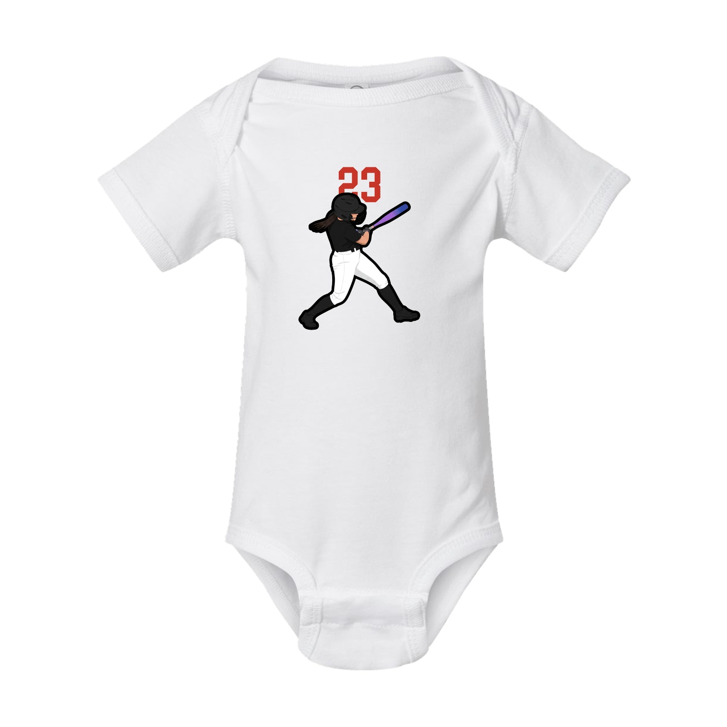 Baby Onesie — Number Top in White