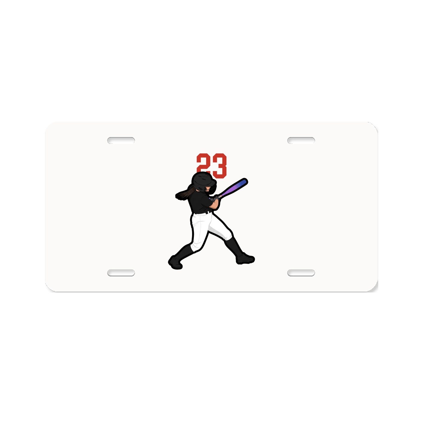 License Plate — Number Top in Classic