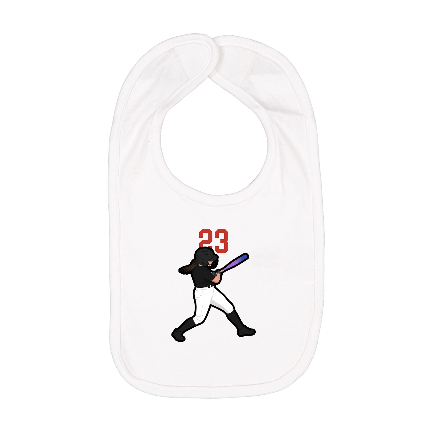 Infant Bib — Number Top in White