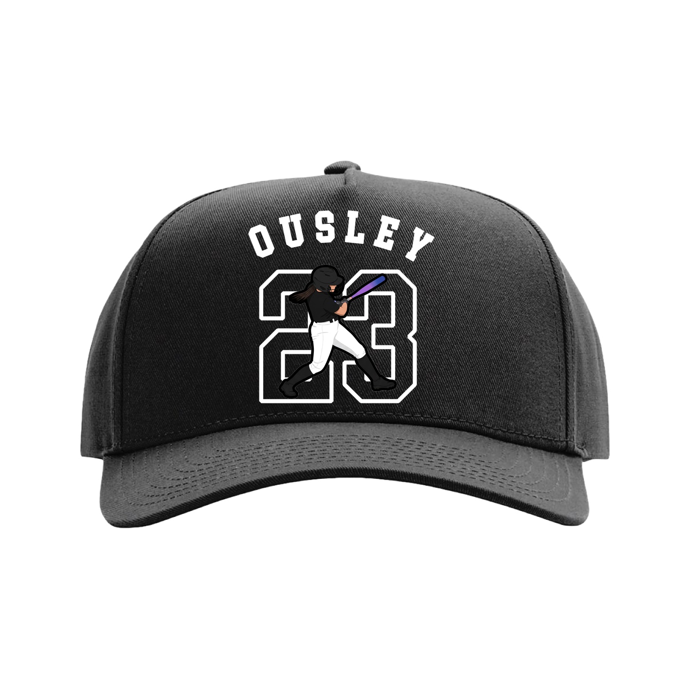 Full Fabric Five-Panel Champ Cap — Shirsey Arch in Black
