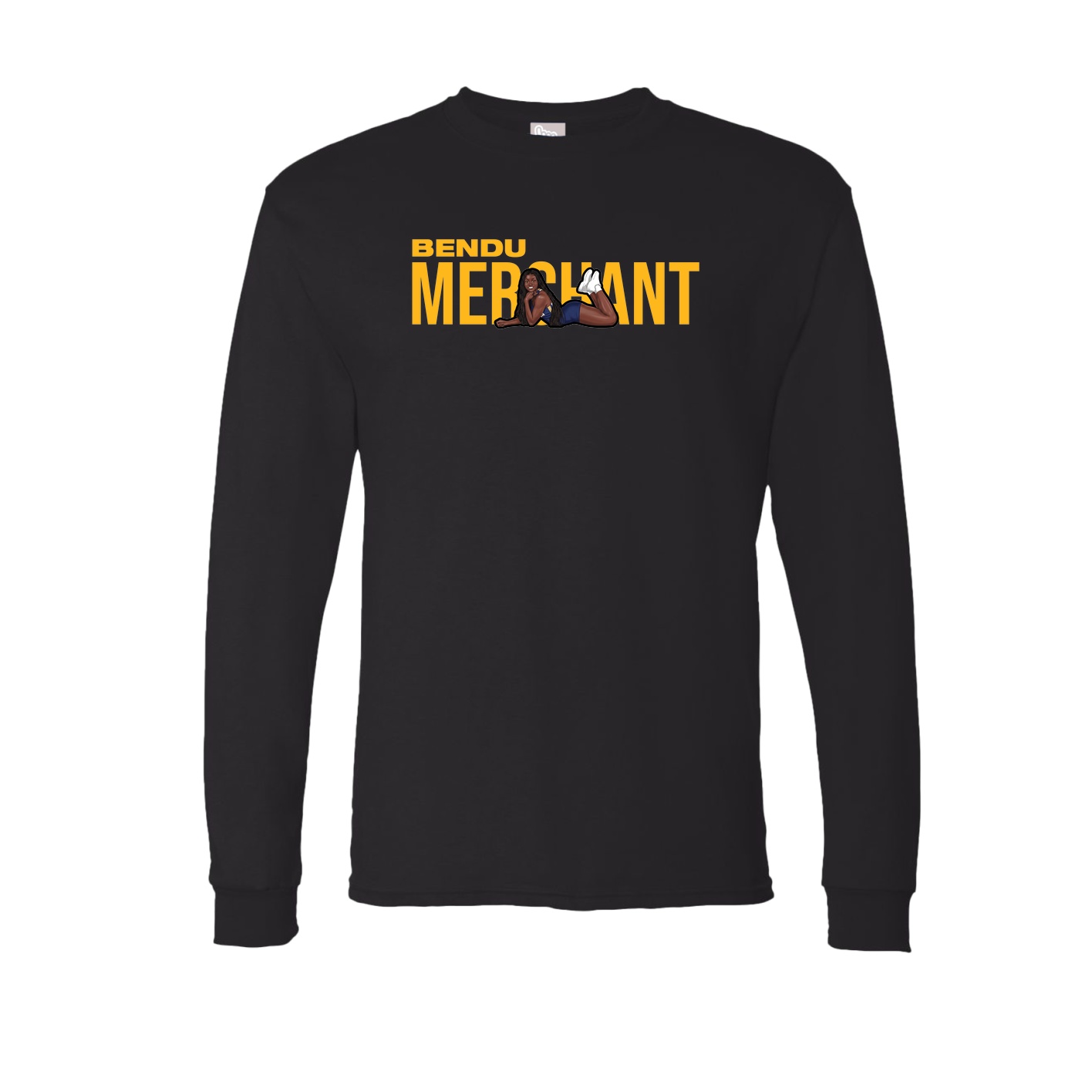 Long Sleeve Tee — Player Name in Black