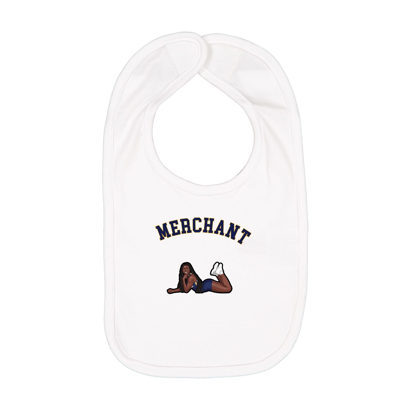 Infant Bib — Shirsey Arch in White