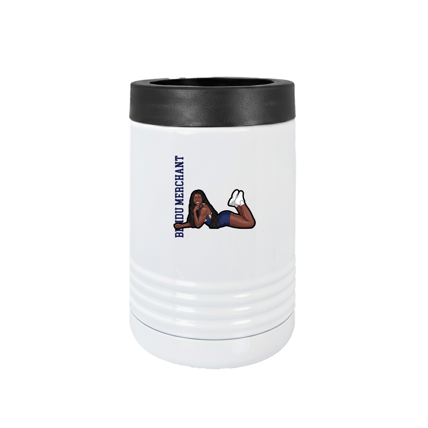 Beverage Holder — Name Vertical in White