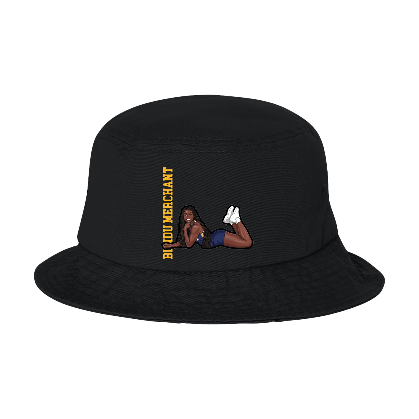 Bucket Cap — Name Vertical in Black