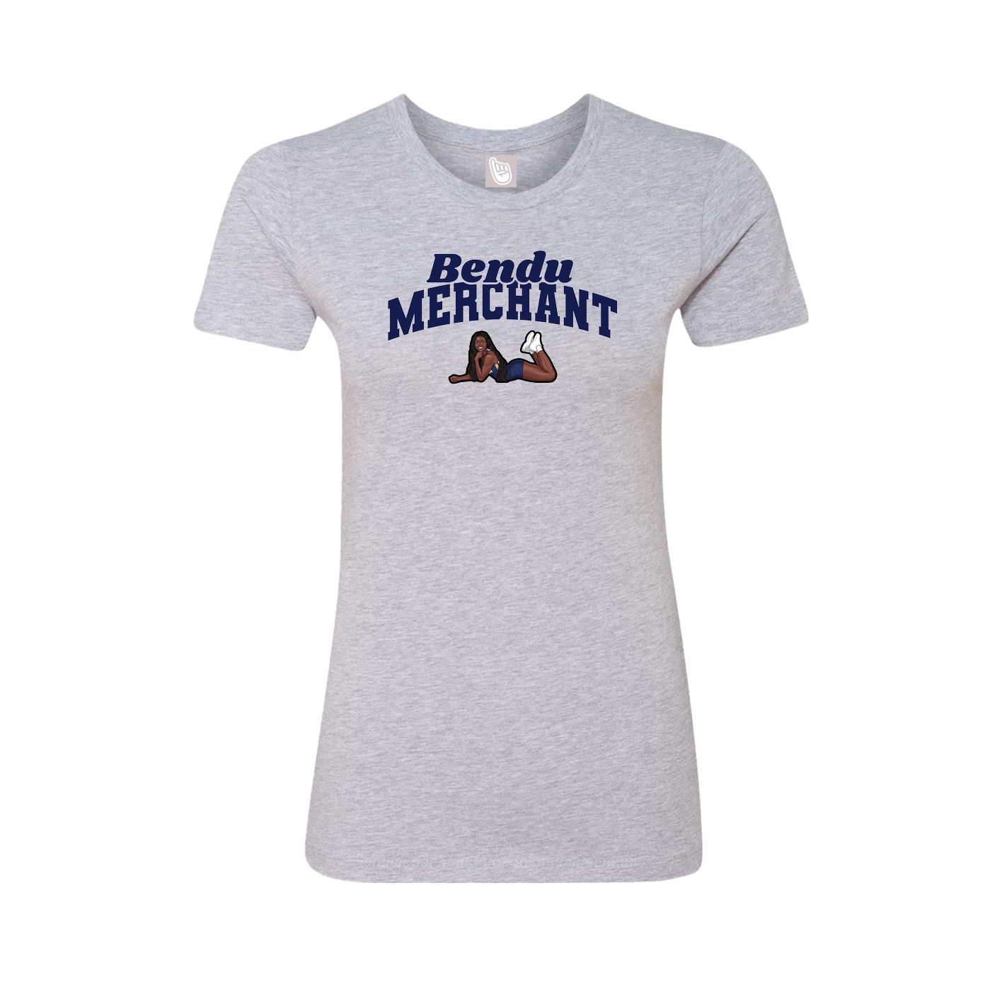 Fitted Women's Tee — Signature Arch in Grey