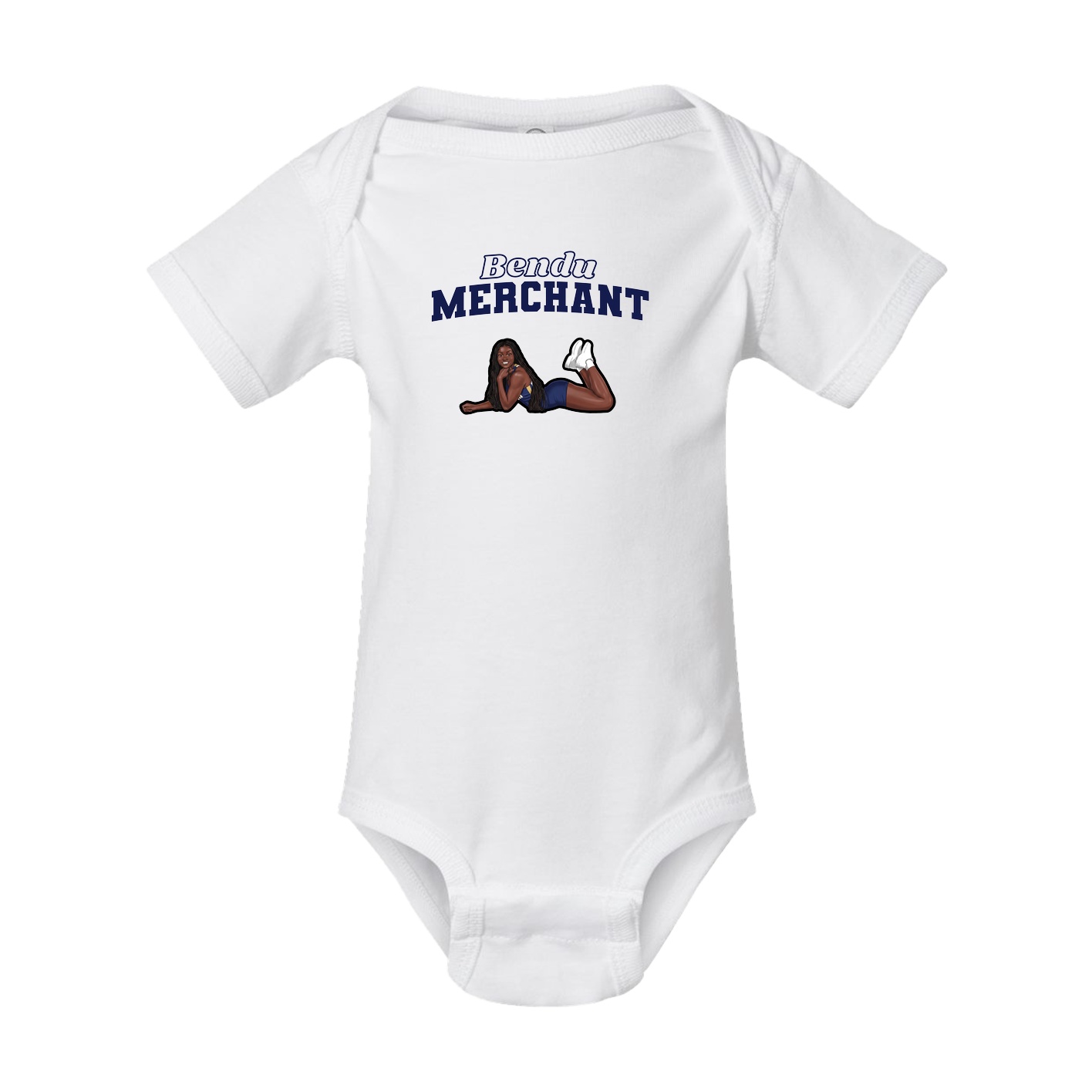 Baby Onesie — Name Arch in White