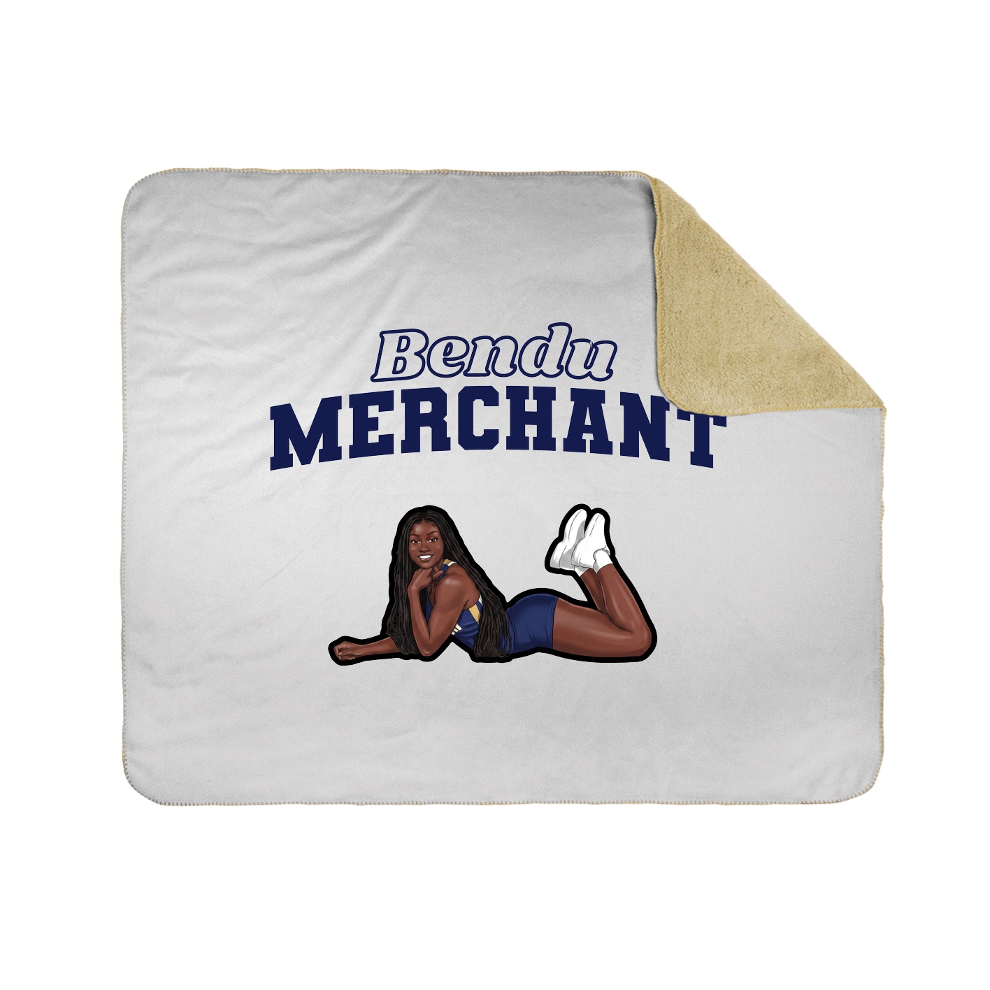 Throw Blanket — Name Arch in White